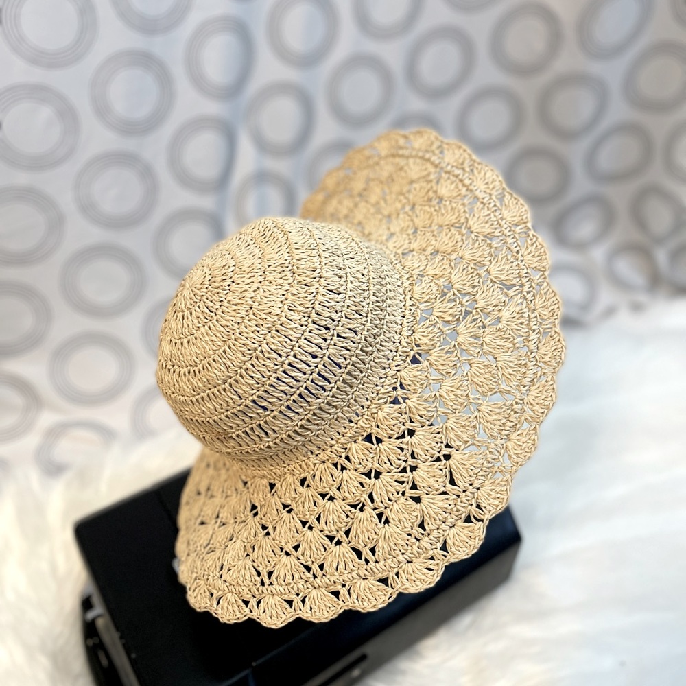 Woven sun hat, vacation beach floppy straw/paper/ratten boho hat.